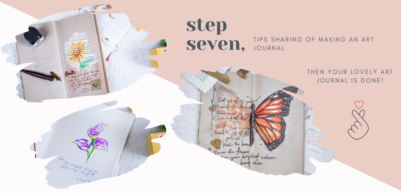 step 7: tips sharing of making an art journal